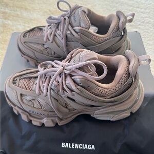 Balenciaga Women’s Track Recycled-sole Sneakers Light Khaki Size 36